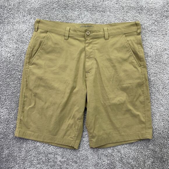 Eddie Bauer Shorts Mens 36 Brown Flex Chino Active Hiking Nylon Stretch 36x9 - Picture 1 of 10